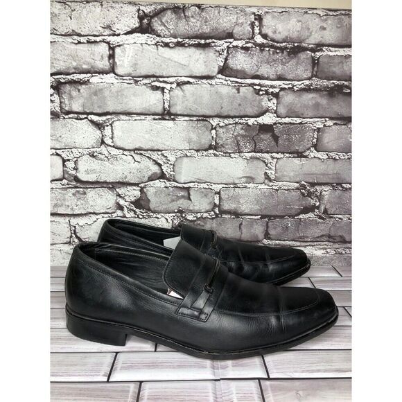 HUGO BOSS Vero Cuoio Black Leather Horsebit Loafer Dress Shoes Men 11.5M US/45EU main image 9